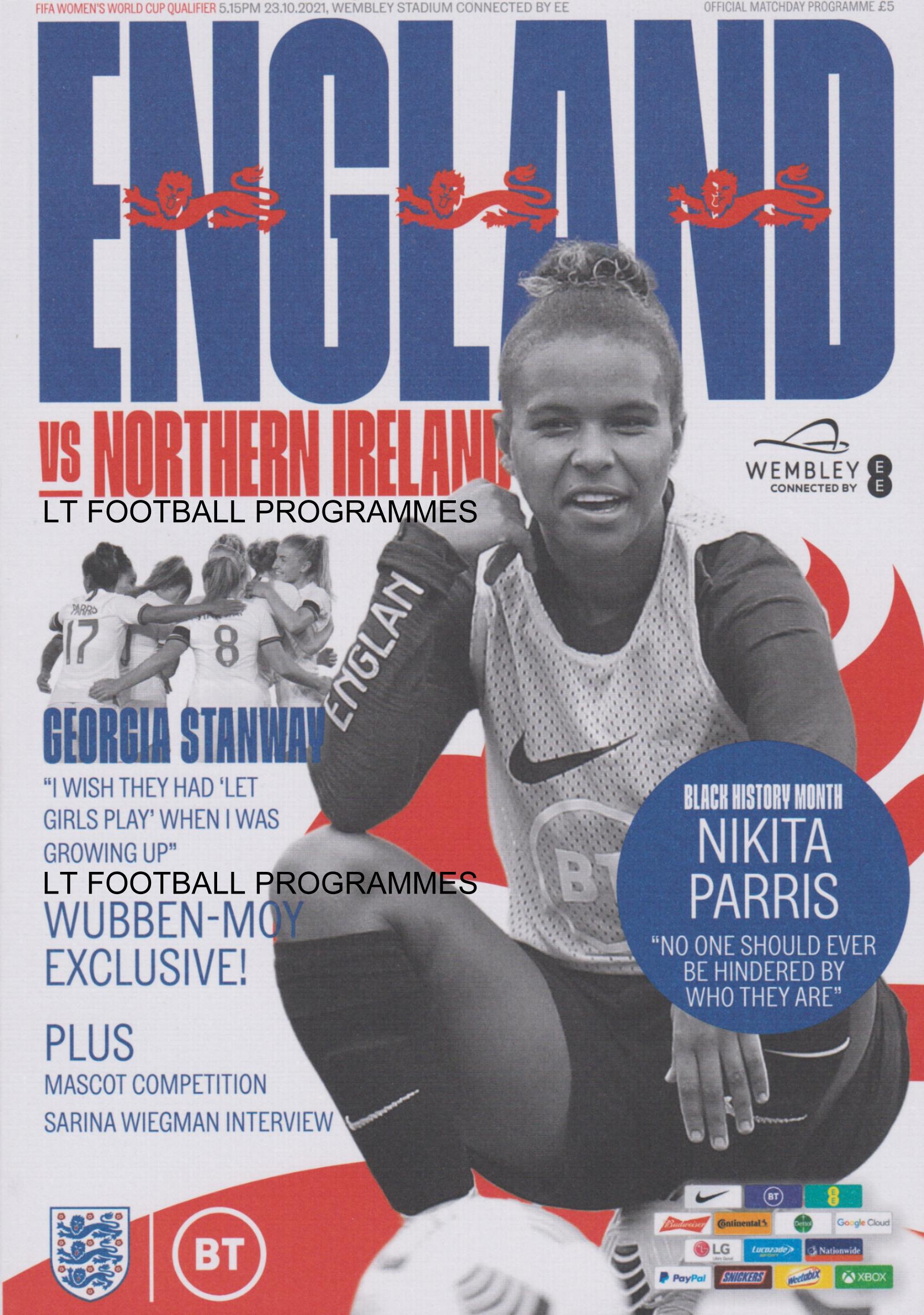 2021 - ENGLAND WOMEN v NORTHERN IRELAND WOMEN